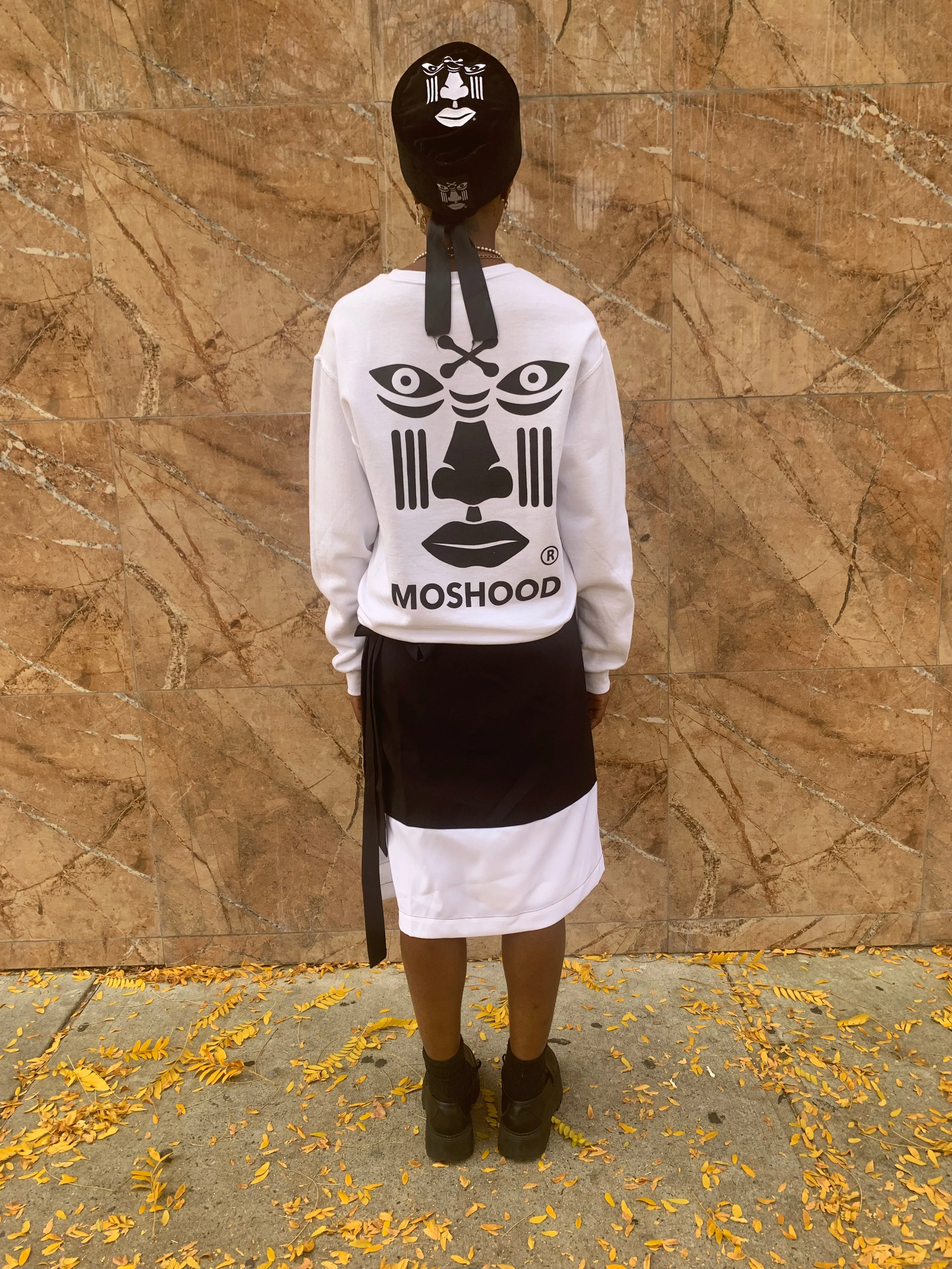 MOSHOOD Two tone wrap skirt