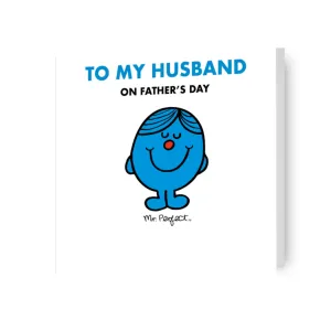 Mr Men & Little Miss 'Mr Perfect' Husband Father's Day Card