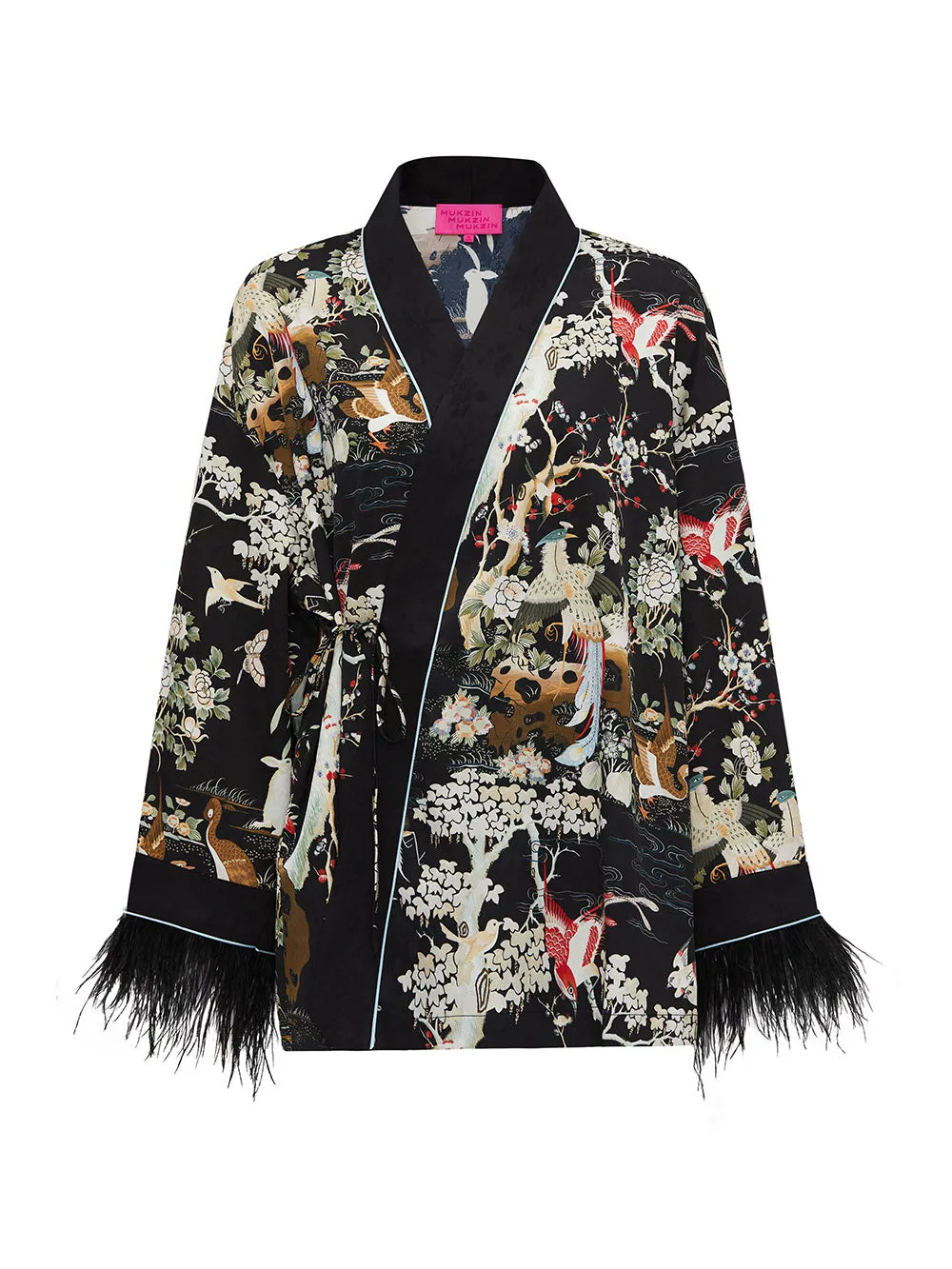 MUKZIN Chinese Style Suit Removable Ostrich Feather High-quality