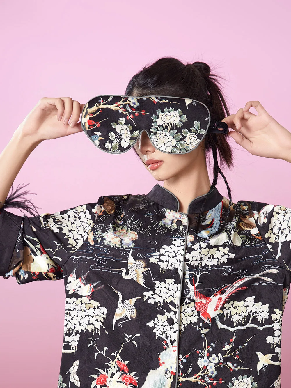 MUKZIN Chinese Style Suit Removable Ostrich Feather High-quality
