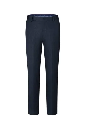 Multi-Way Stretch Smart Fit Knit Print Suit Pants with Elastic Waist Band