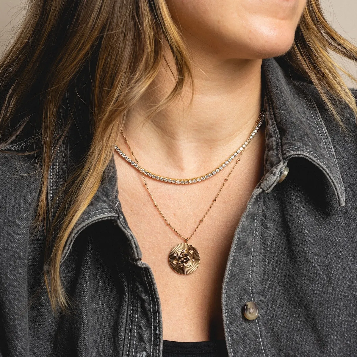 Mystic Serpent Coin Necklace