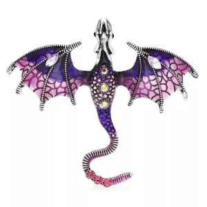 Mythical Dragon Brooch: Sparkling Elegance for Fashion Enthusiasts