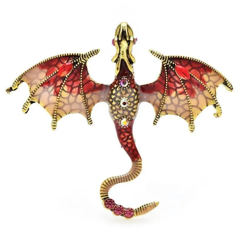 Mythical Dragon Brooch: Sparkling Elegance for Fashion Enthusiasts