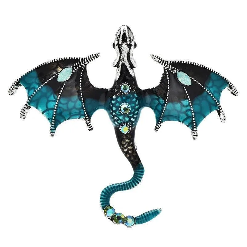 Mythical Dragon Brooch: Sparkling Elegance for Fashion Enthusiasts