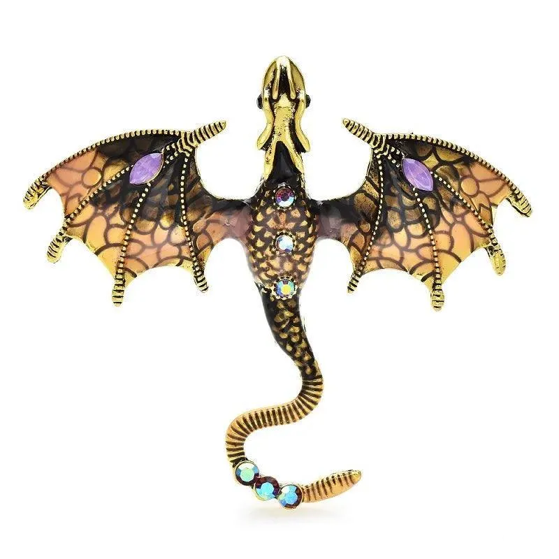 Mythical Dragon Brooch: Sparkling Elegance for Fashion Enthusiasts