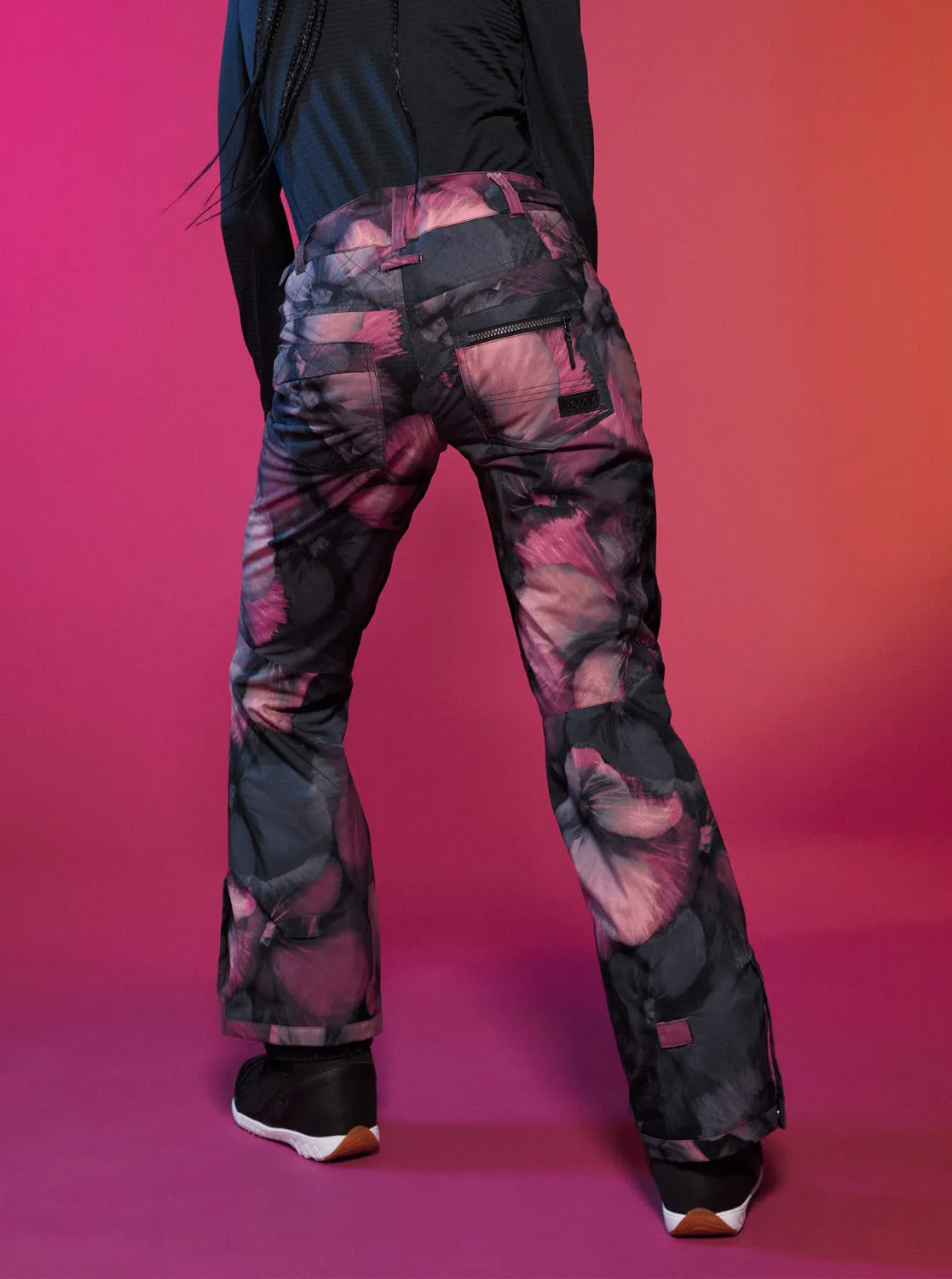 Nadia Technical Snow Pants - True Black Pansy Pansy