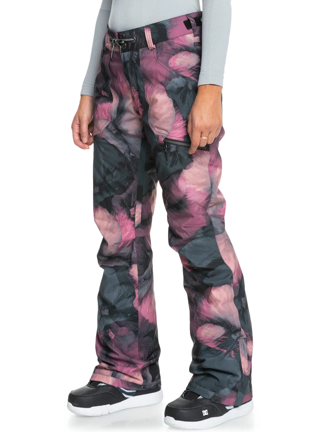 Nadia Technical Snow Pants - True Black Pansy Pansy