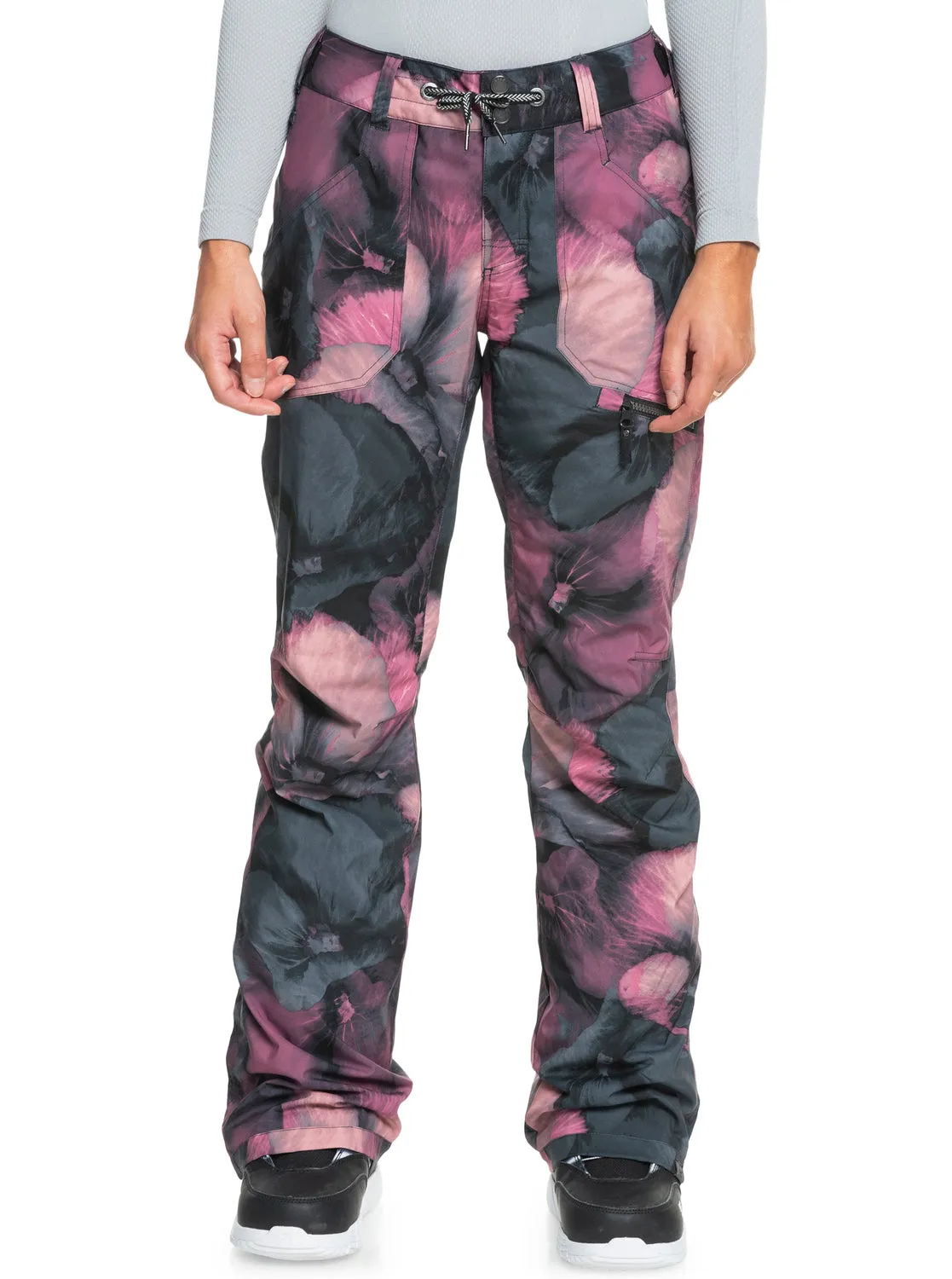 Nadia Technical Snow Pants - True Black Pansy Pansy