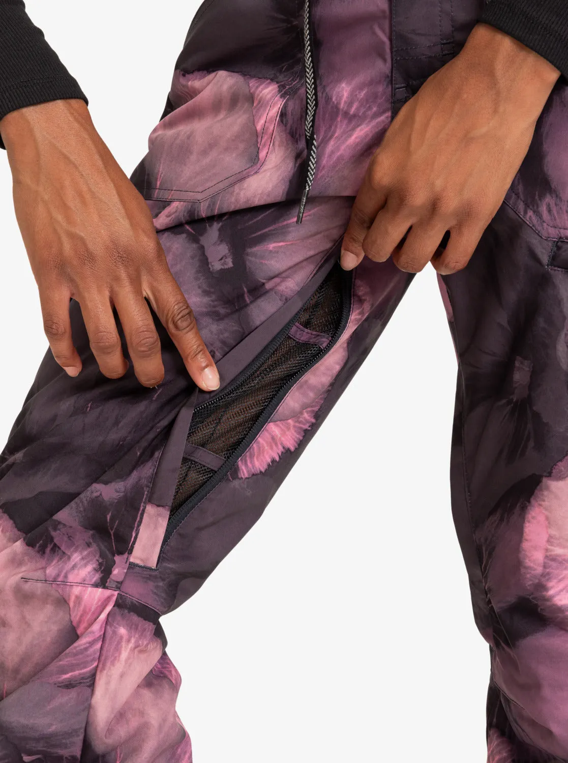 Nadia Technical Snow Pants - True Black Pansy Pansy