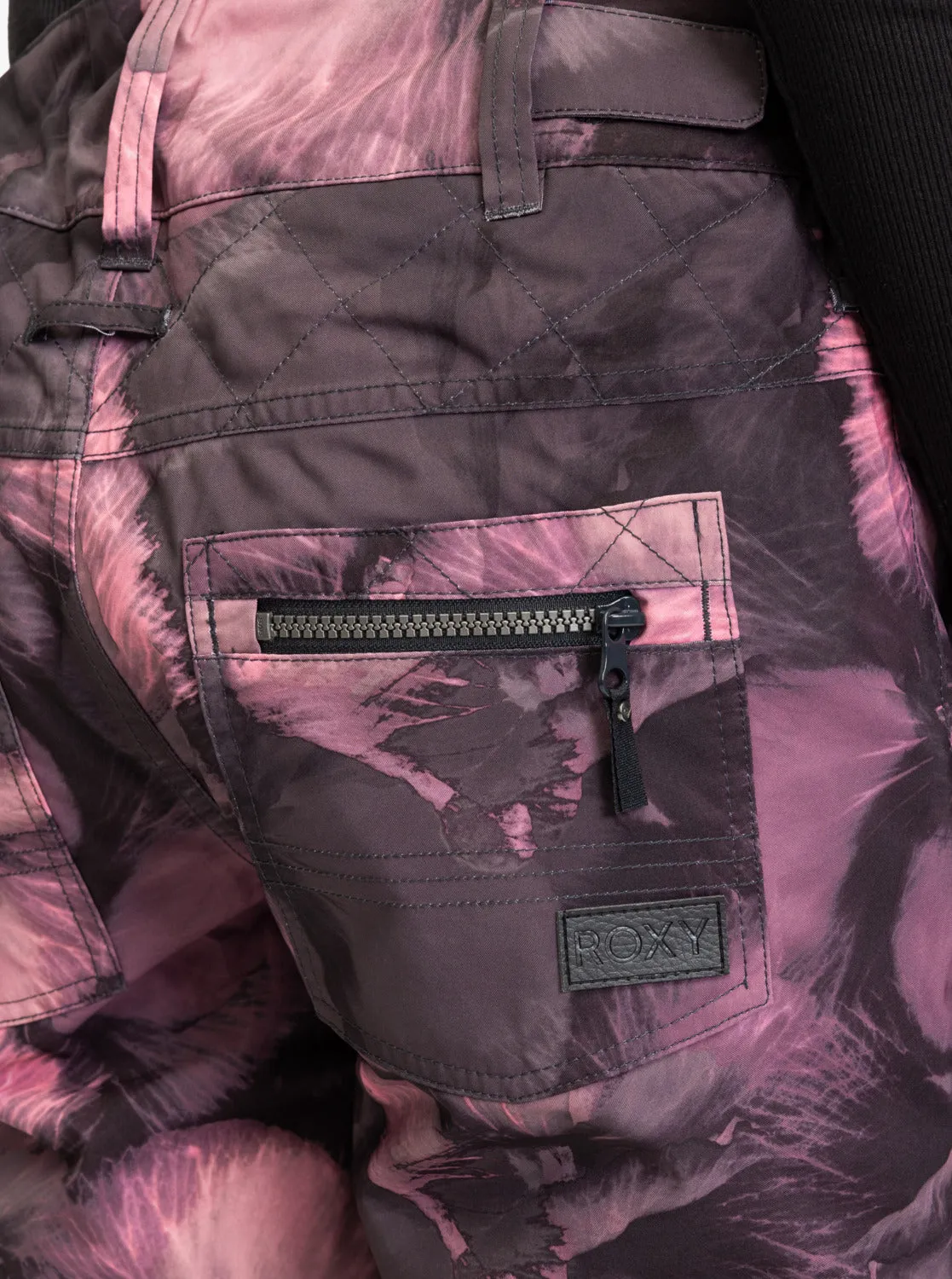 Nadia Technical Snow Pants - True Black Pansy Pansy
