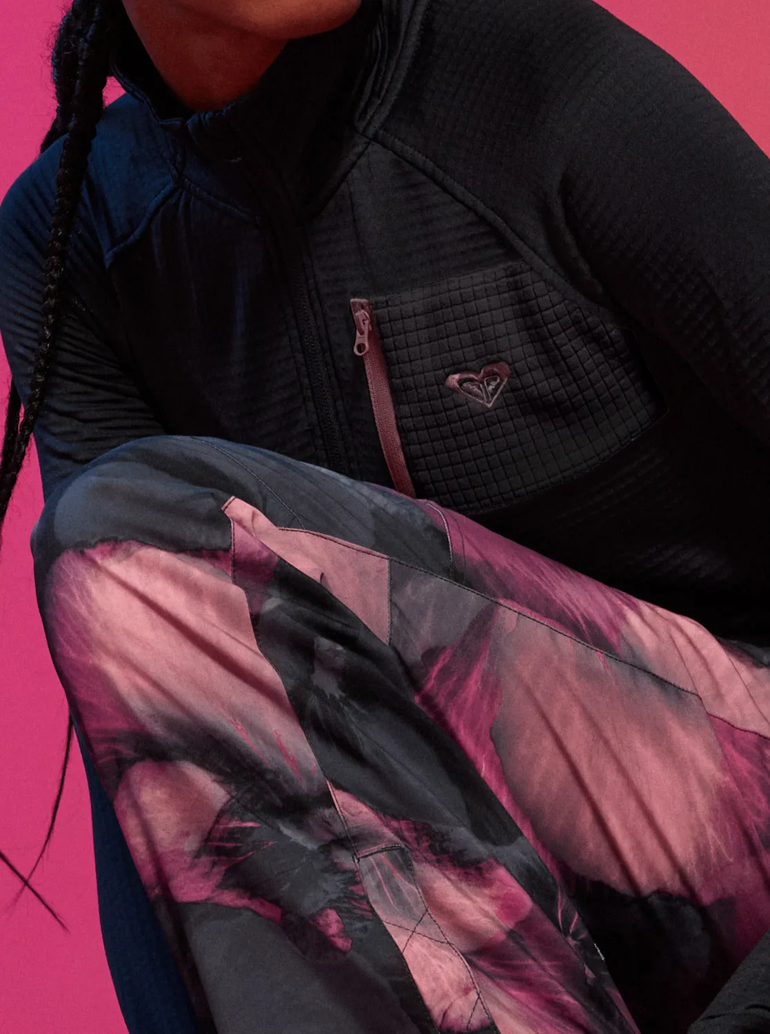 Nadia Technical Snow Pants - True Black Pansy Pansy