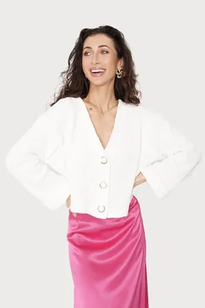 Nancy Cotton Cardigan White