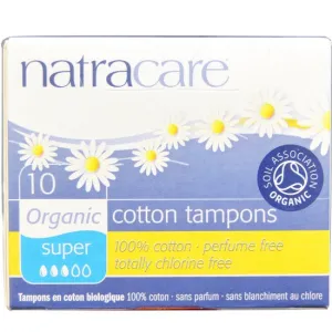 NATRACARE - Organic All Cotton Tampons Super - 10 Tampons