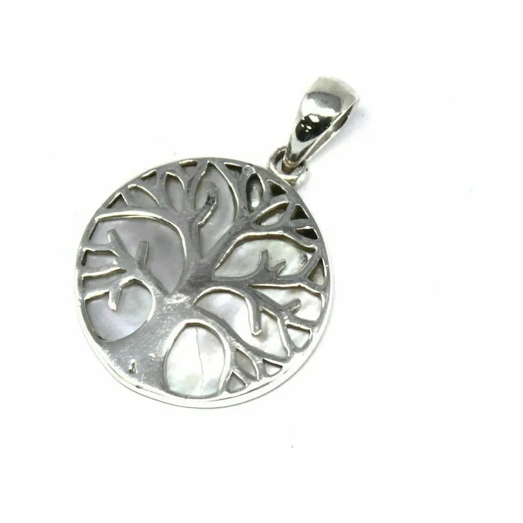 Natural Shell Jewellery - Tree of Life Silver Earrings & Pendants