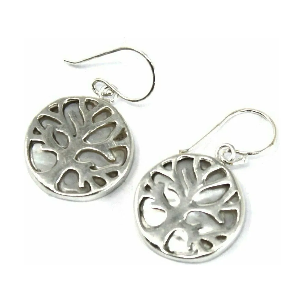 Natural Shell Jewellery - Tree of Life Silver Earrings & Pendants