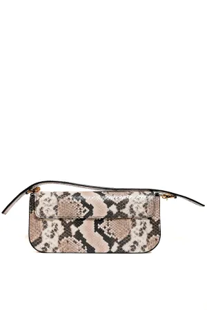 NATURAL SNAKE PRINT CLUTCH BAG