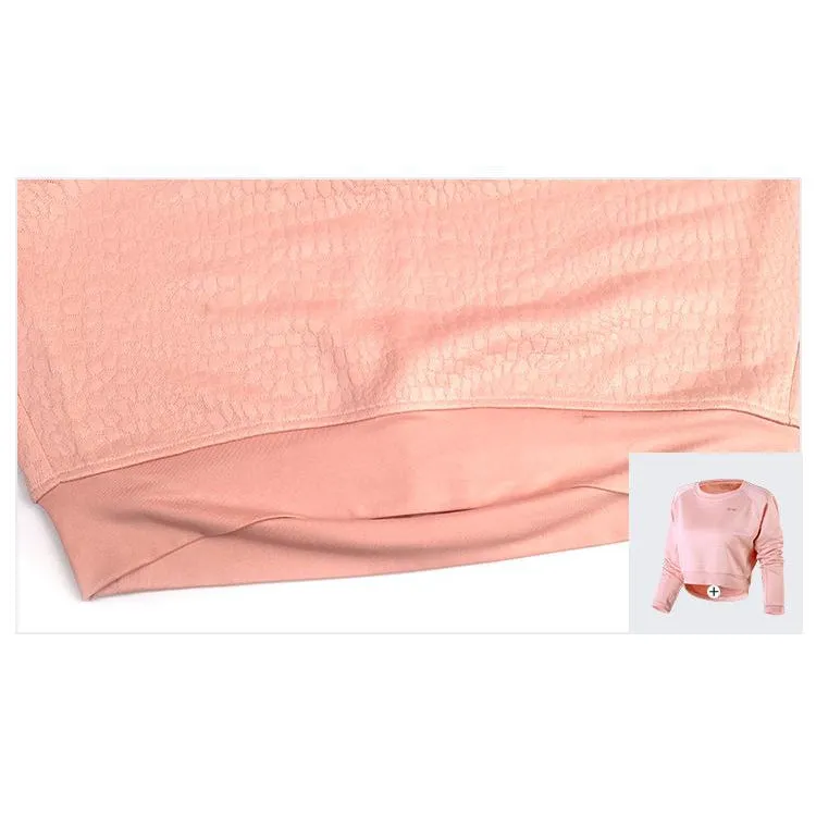 Navel Long Crop Top Workout Long Sleeve Shirt