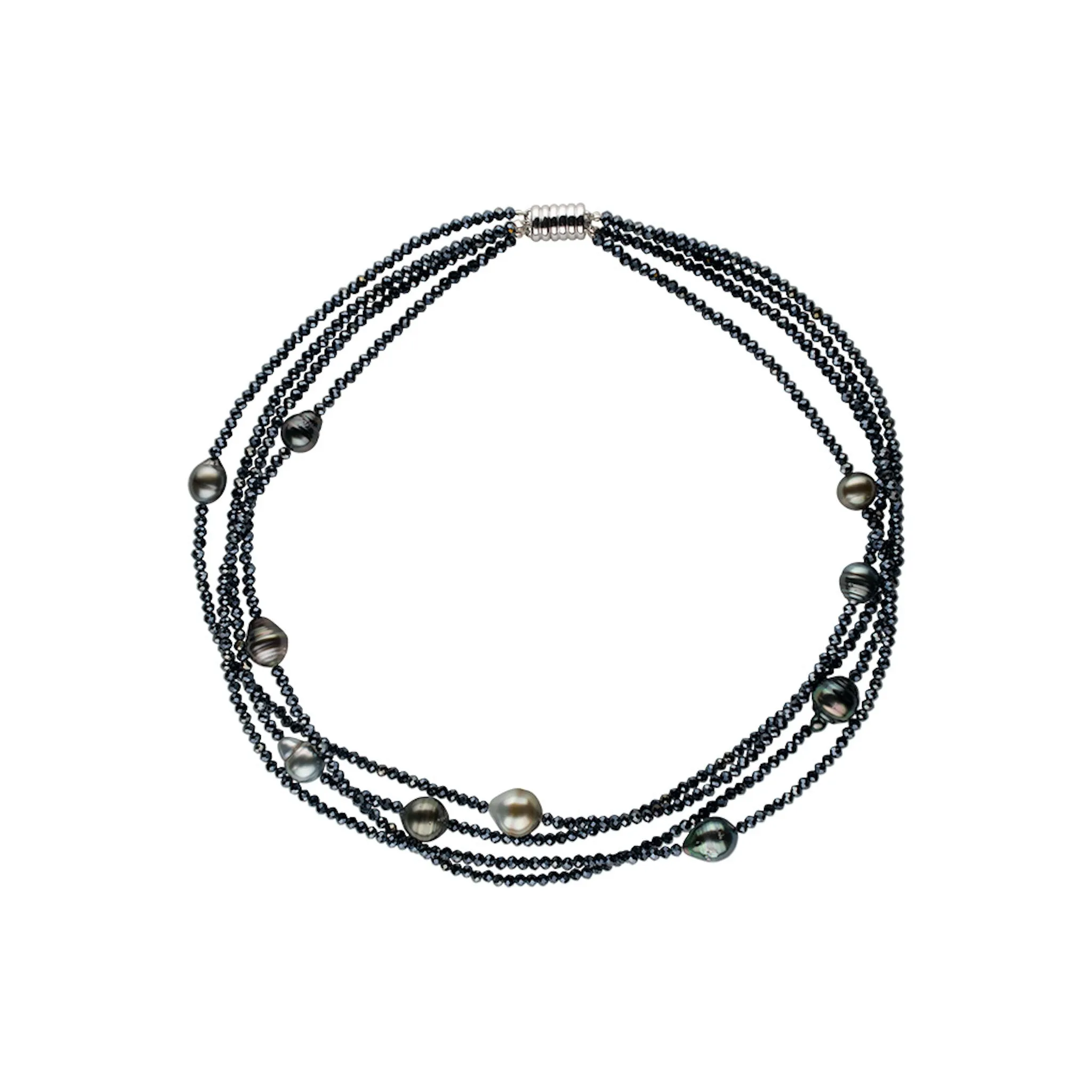 Navy Spinel Multi-Strand Necklace