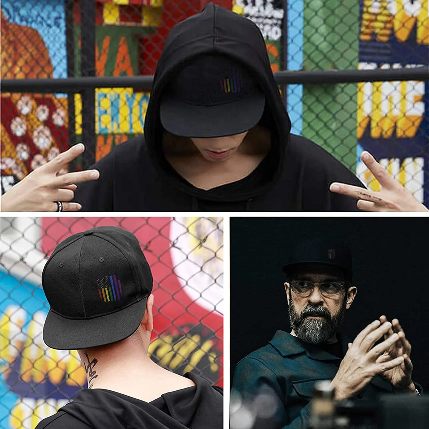 Negi Snapback Hat for Men Adjustable Baseball Cap Flat Bill