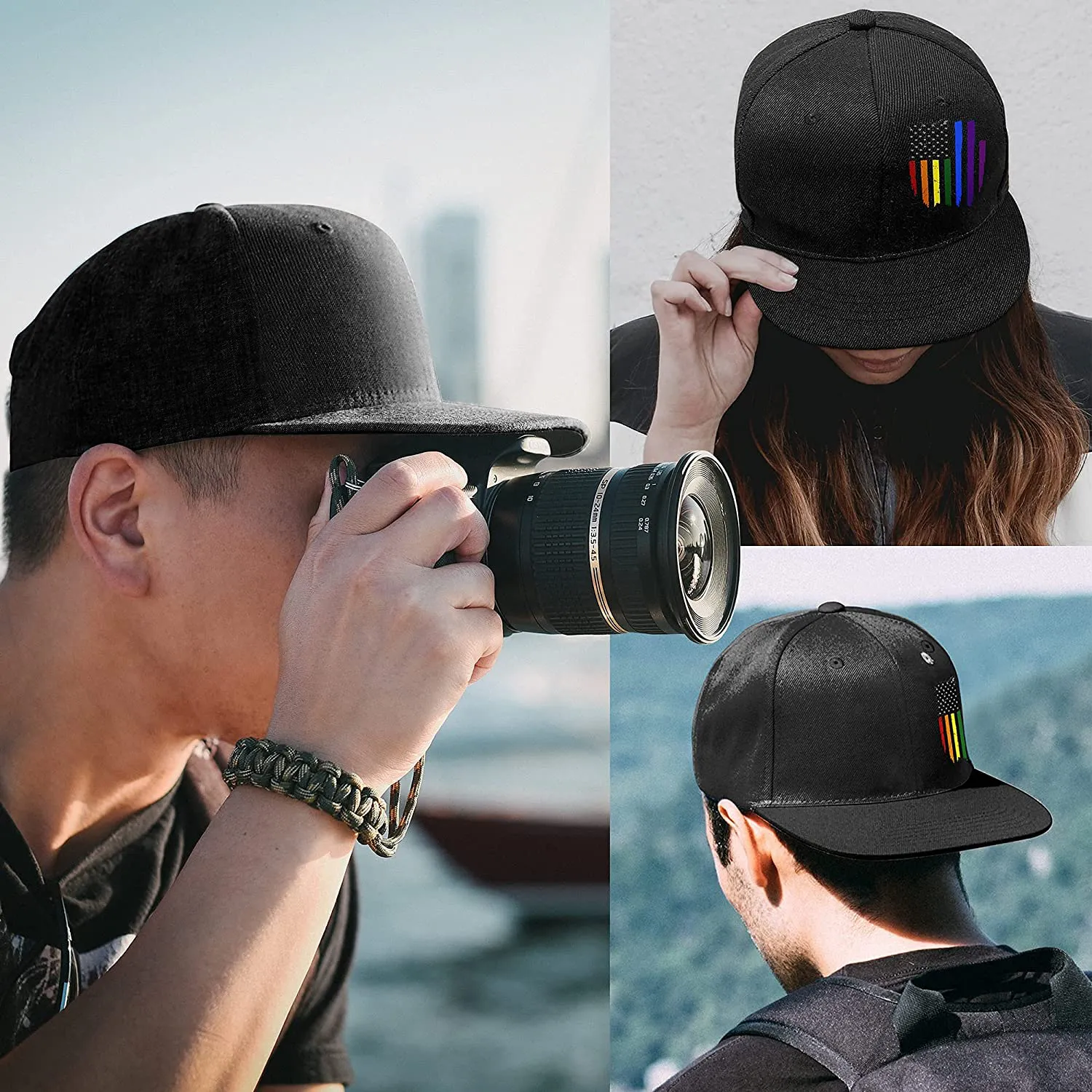Negi Snapback Hat for Men Adjustable Baseball Cap Flat Bill