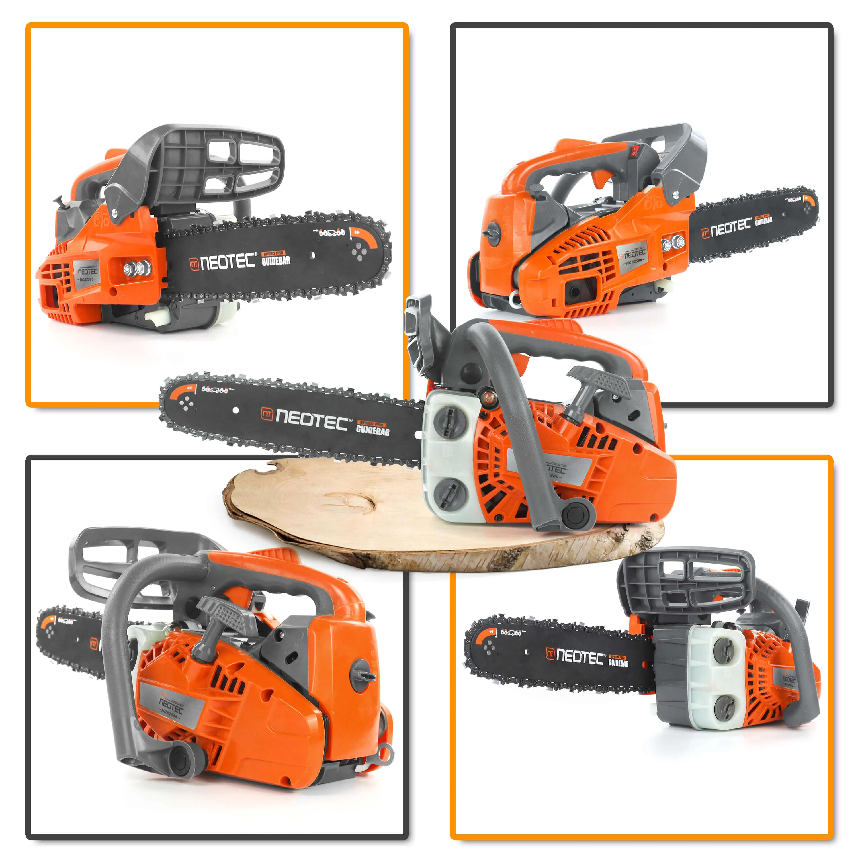 Neo-tec NCS2500 12in Top Handle Gas Chainsaw 25.4cc Portable Mini Chain Saws Worldwide Shipping