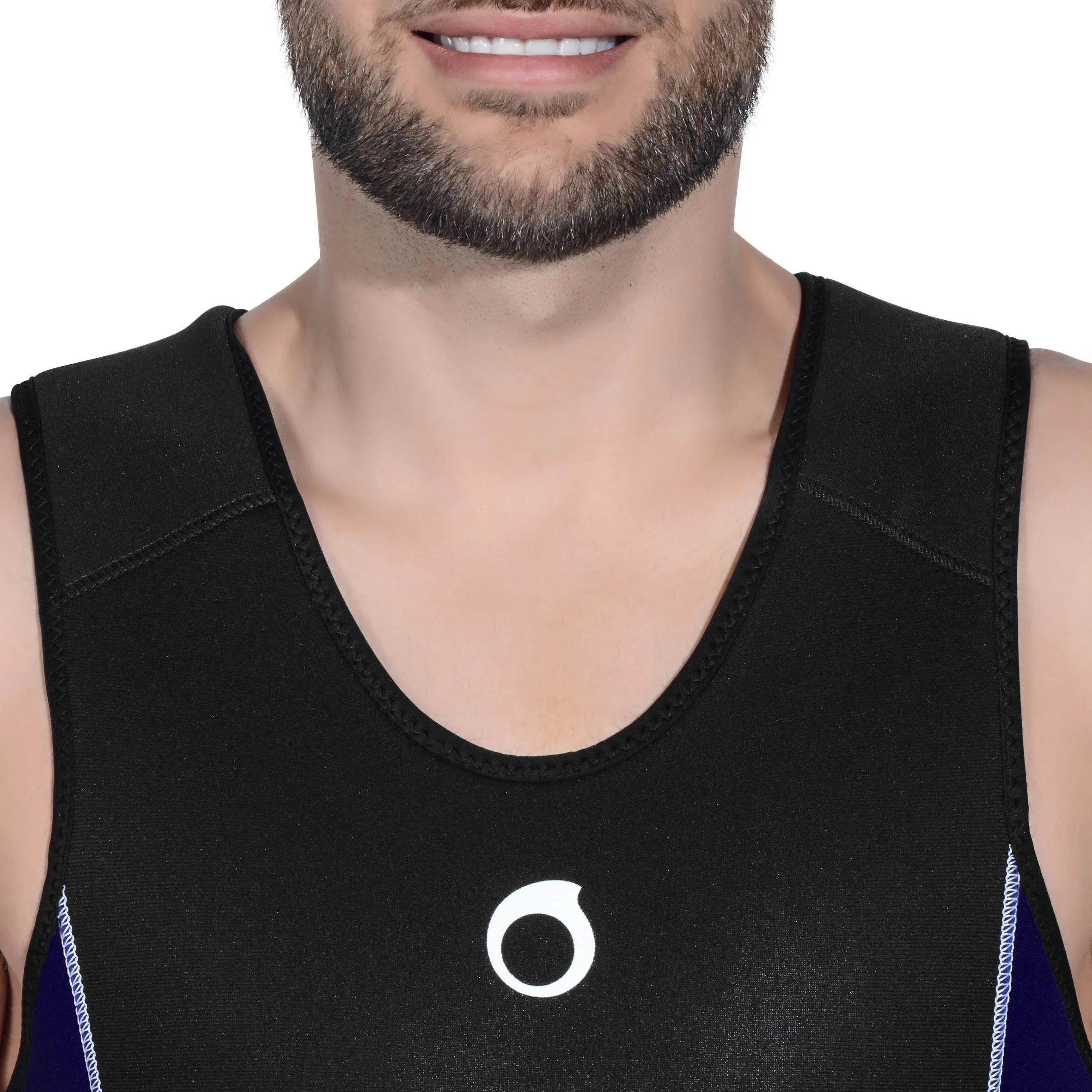 Neoprene diving suit pants SCD 100 neoprene 5 5mm male black/blue SUBEA, black/electric blue