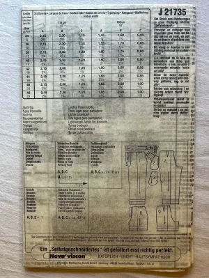 Neue Mode J21735 UNCUT Men's Wear Sizes 8-22