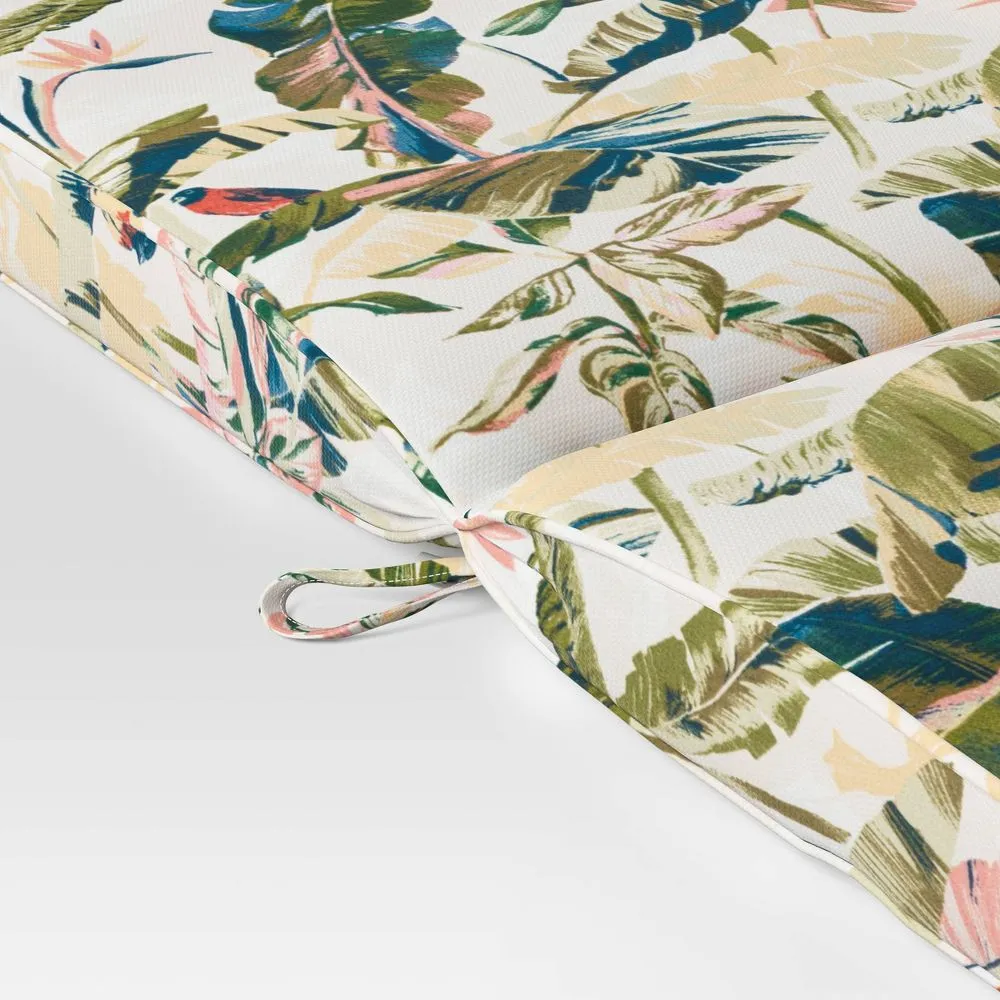 NEW - 78"x24" Cavendish Canary Tropical Woven Outdoor Chaise Lounge Cushion Multicolor - Threshold