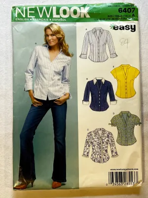 New Look 6407 UNCUT Blouse Sizes 10-22