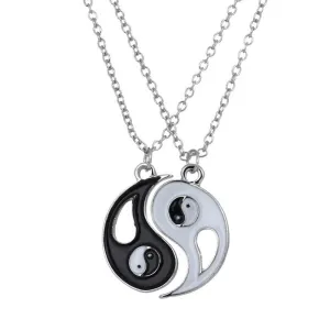 New Mystical Yin Yang Pendant Necklace Stainless Steel Necklaces For Women Couple Necklace Jewelry Gift