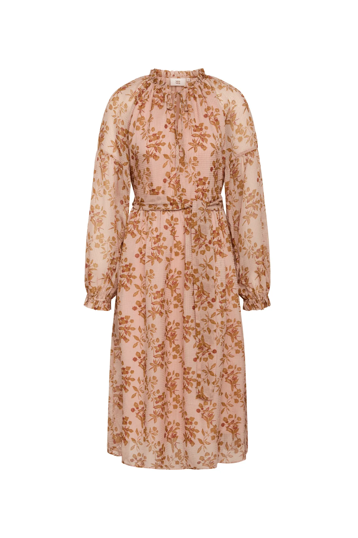 NICOLINE DRESS PRINT ROSE/BROWN