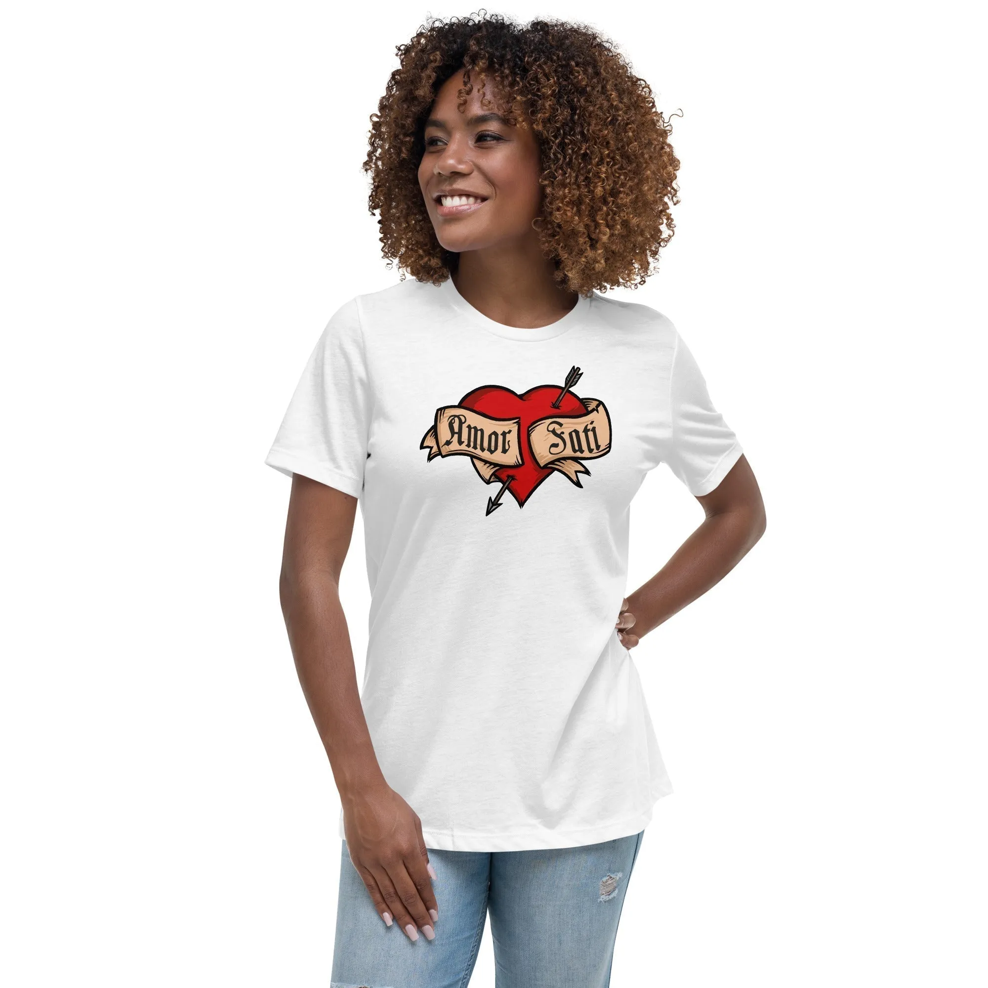 Nietzsche Fatalism Amor Fati Tattoo Heart - Women's T-Shirt