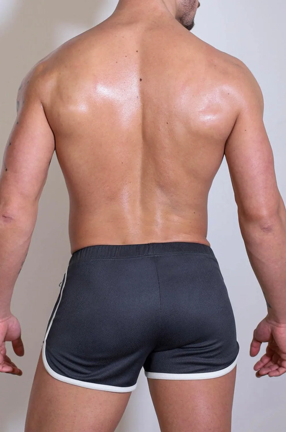 Nightcall Elastic Waist 3" Short Shorts - Smokey Grey
