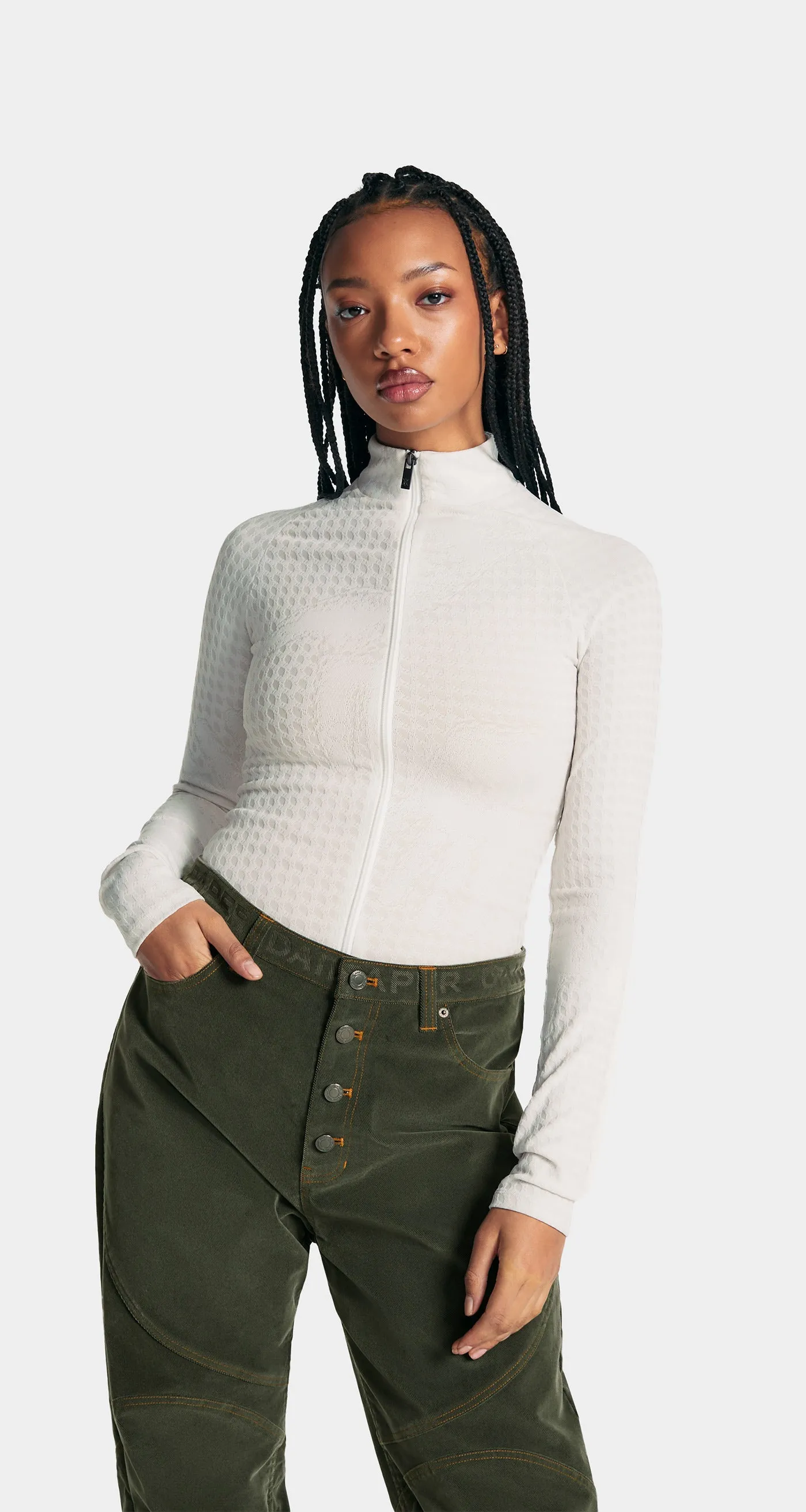 Nimbus Grey Nefeli Trapped Top