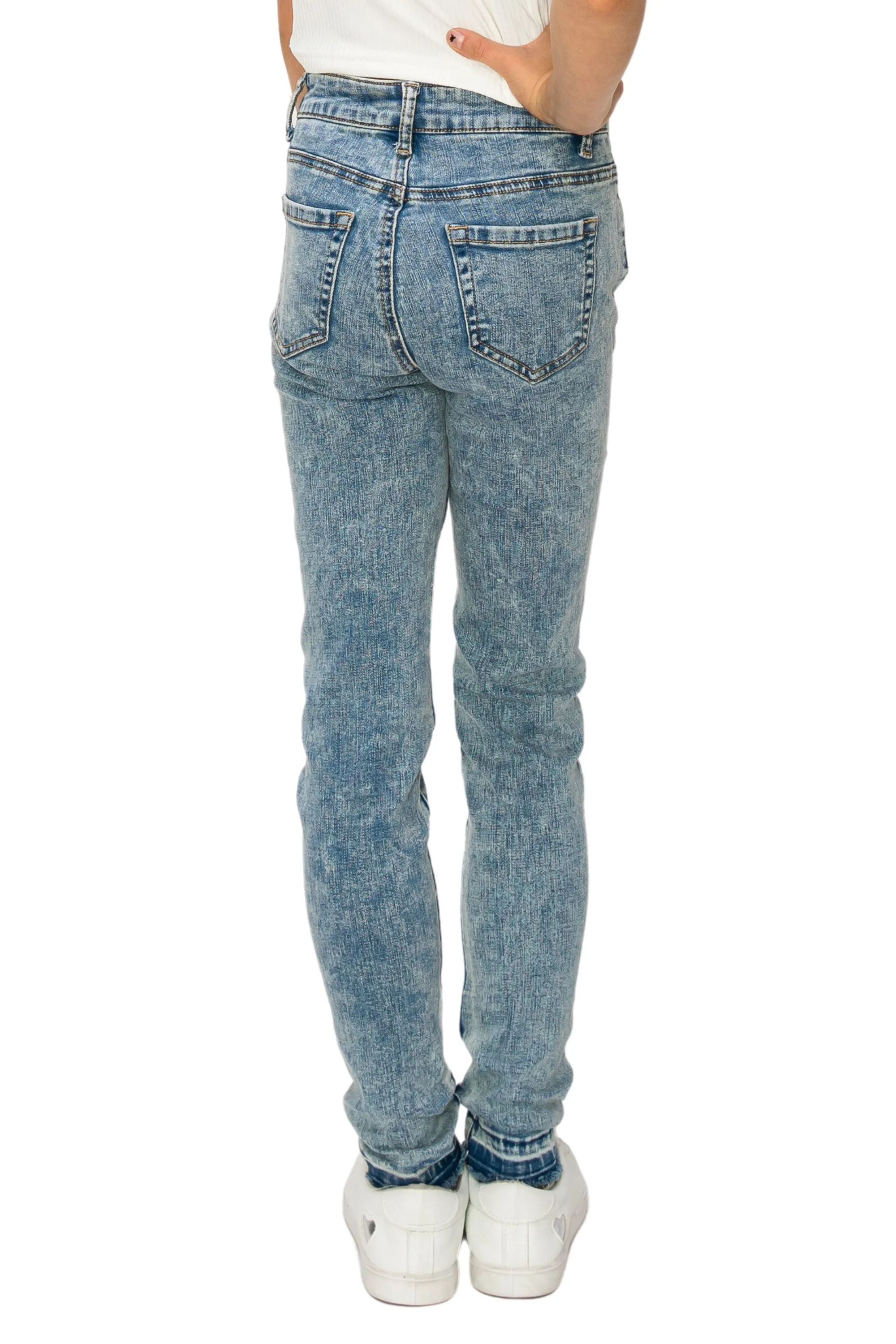 Nina - High Rise Skinny With Destruction And High Release Hem