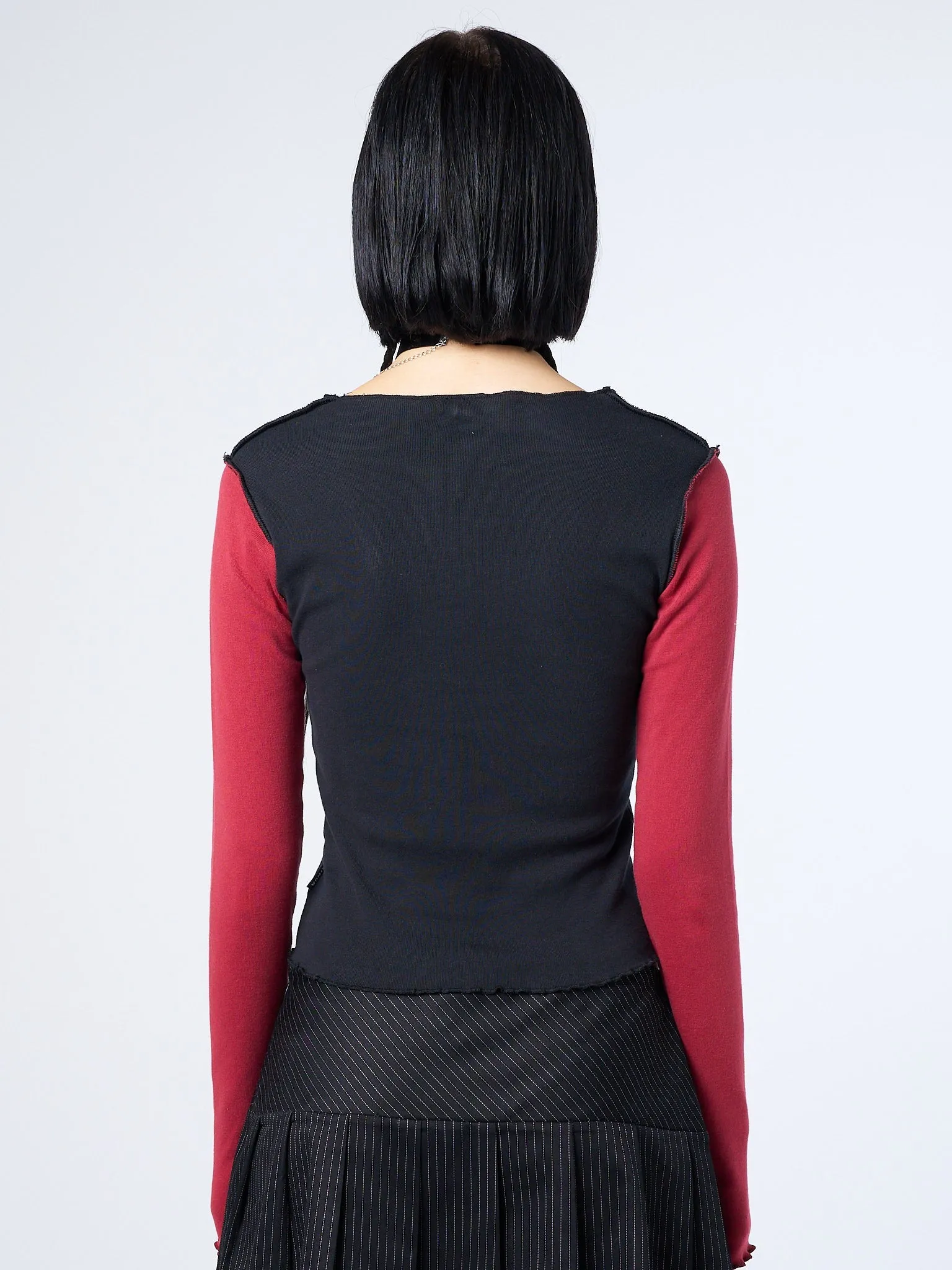 No Silence Red & Black Graphic Top