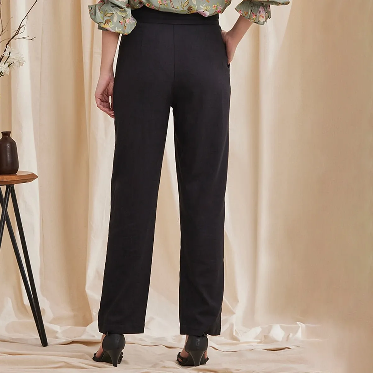 Noir Pants - Formal Black Trousers
