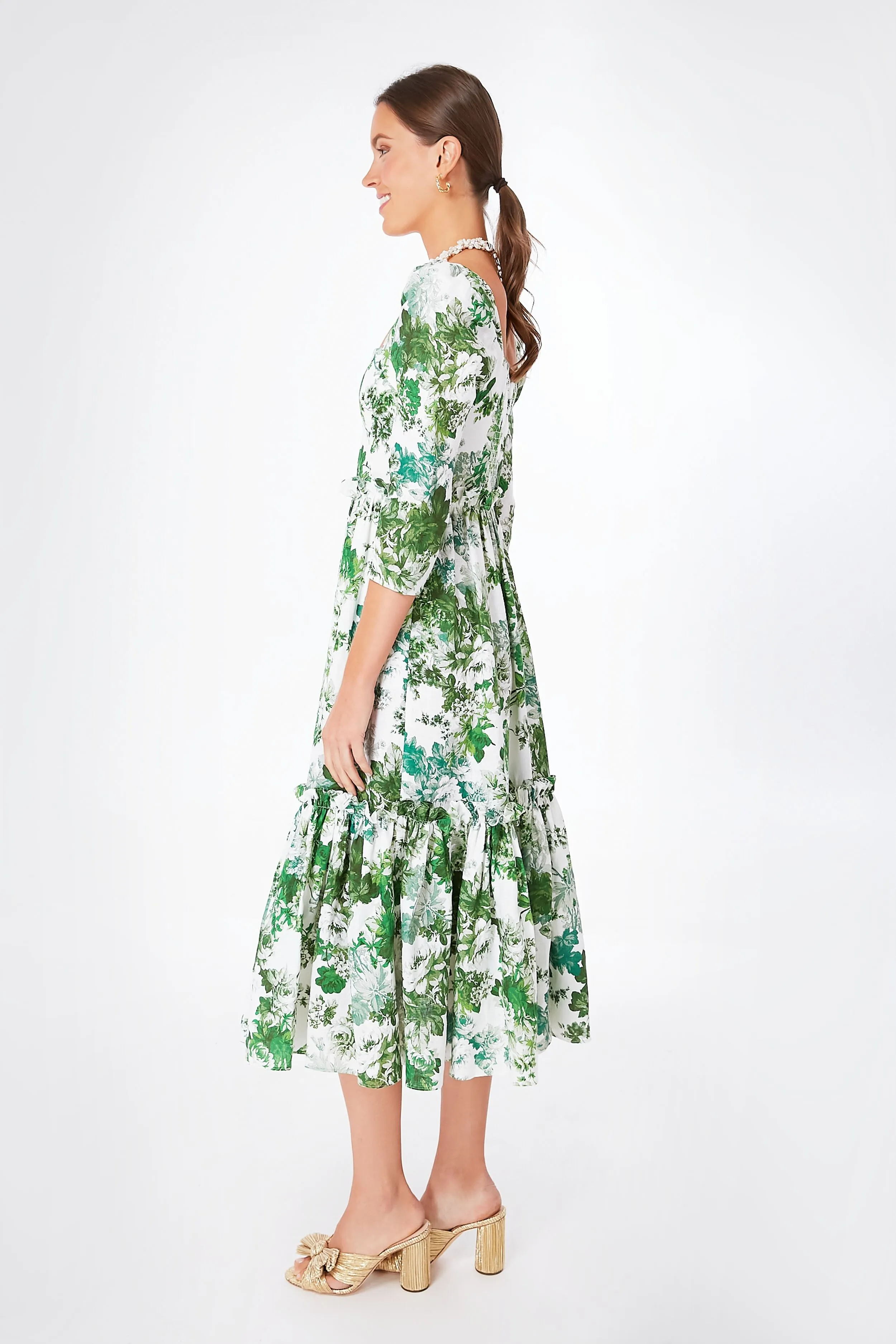 Nordic Fields Olive Blue Hill Dress