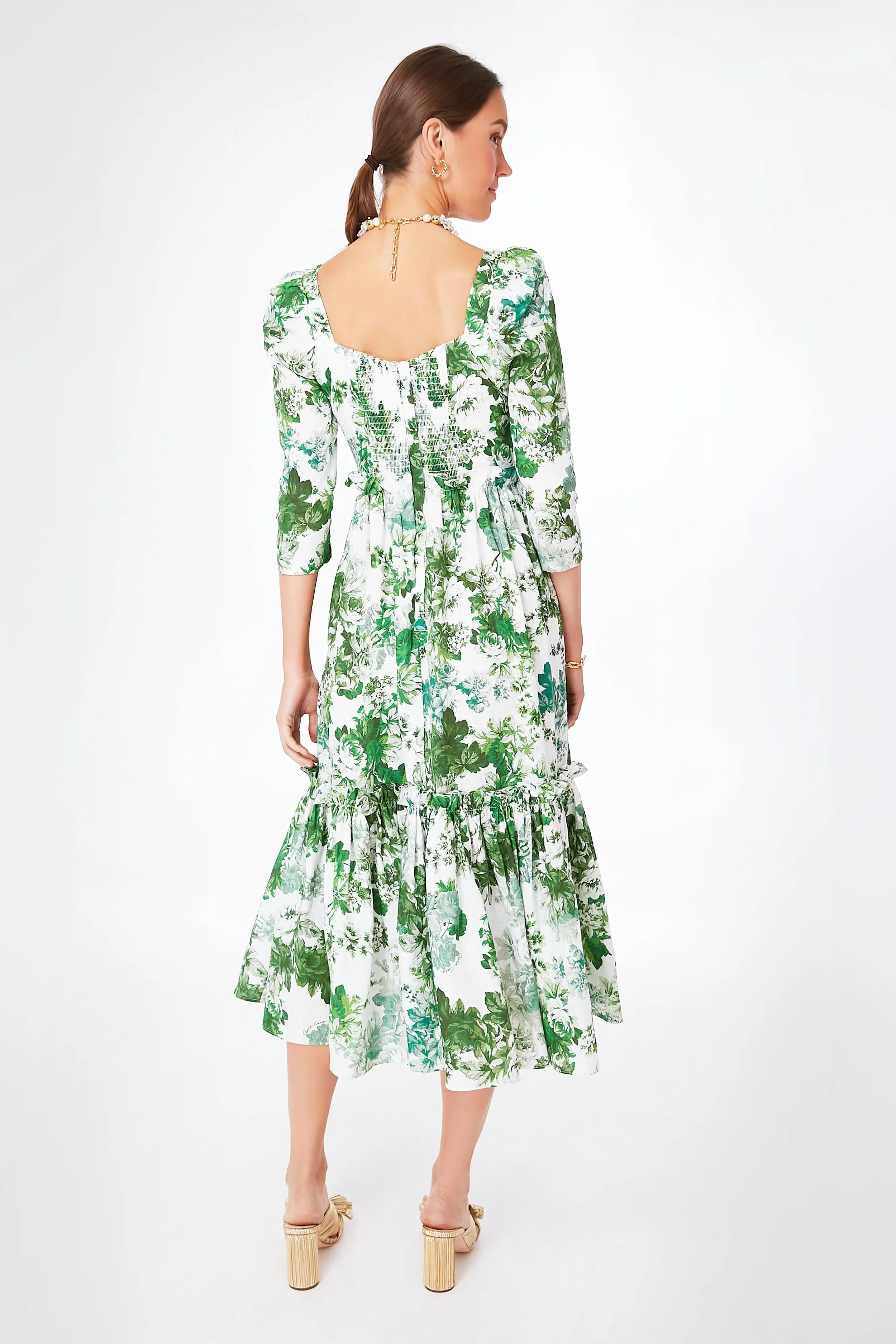 Nordic Fields Olive Blue Hill Dress