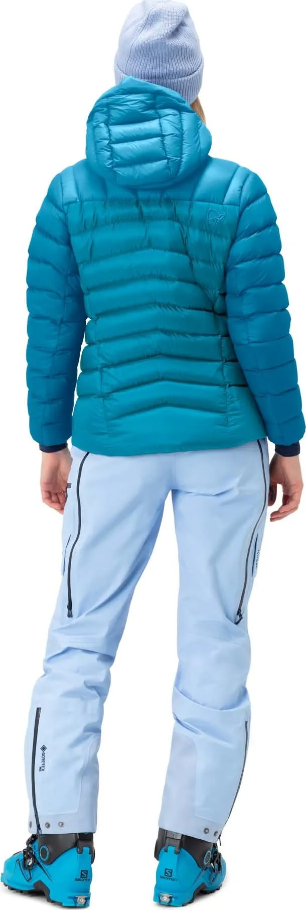 Norrøna Women&#x27;s Lyngen Down850 Hood Aquarius/Hawaiian Surf | Buy Norrøna Women&#x27;s Lyngen Down850 Hood Aquarius/Hawaiian Surf here | Outnorth