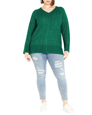 Nova Cable Sweater | Jade