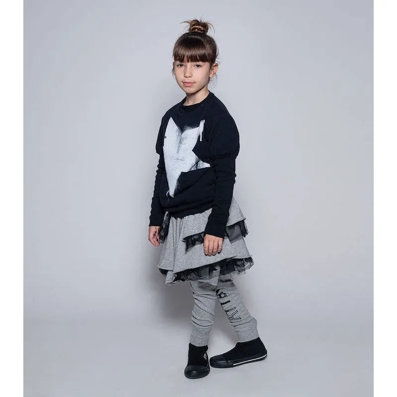 NUNUNU Attention leggings skirt Powder Heather Grey