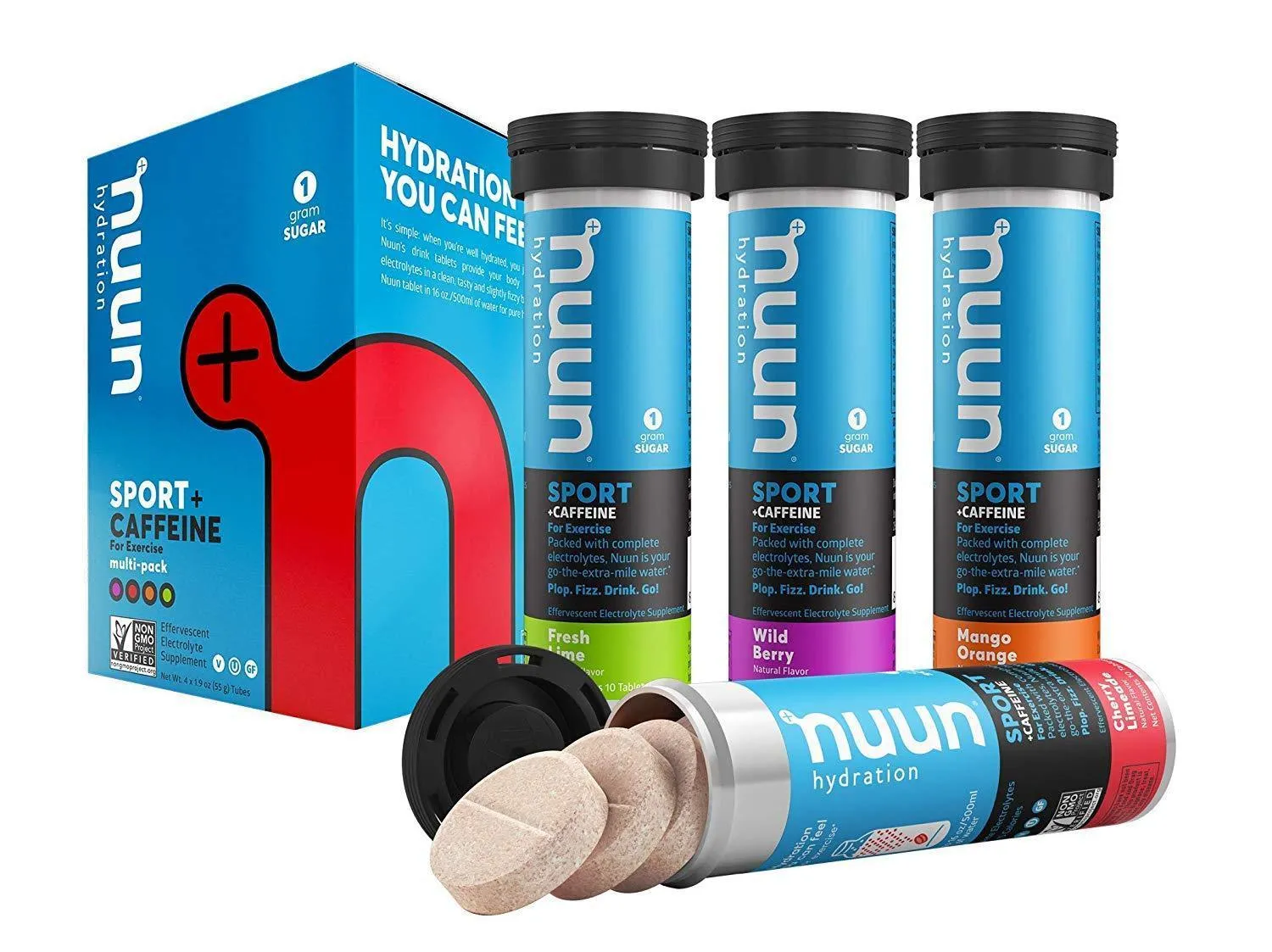 Nuun Sport   Caffeine Electrolyte Supplement Mixed 4 Pack