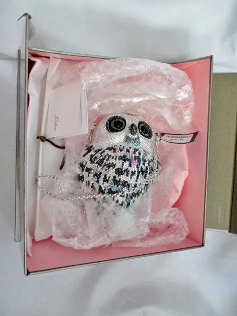 NWT NEW JUDITH LEIBER SNOWY OWL Purse Evening Bag Bird WOW!