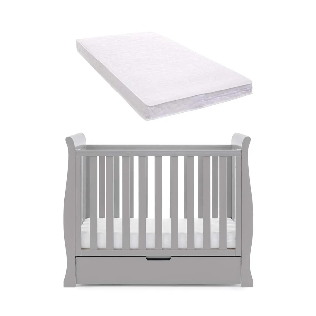 Obaby Stamford Space Saver Cot - Warm Grey