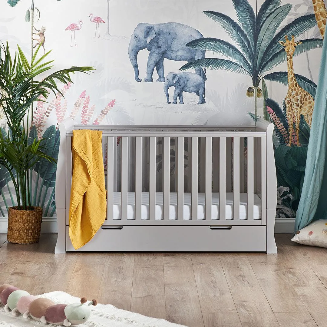 Obaby Stamford Space Saver Cot - Warm Grey