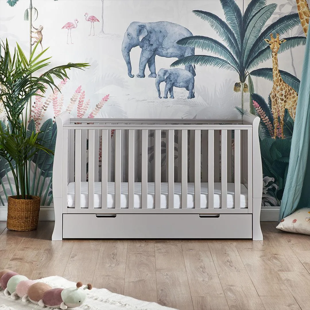 Obaby Stamford Space Saver Cot - Warm Grey