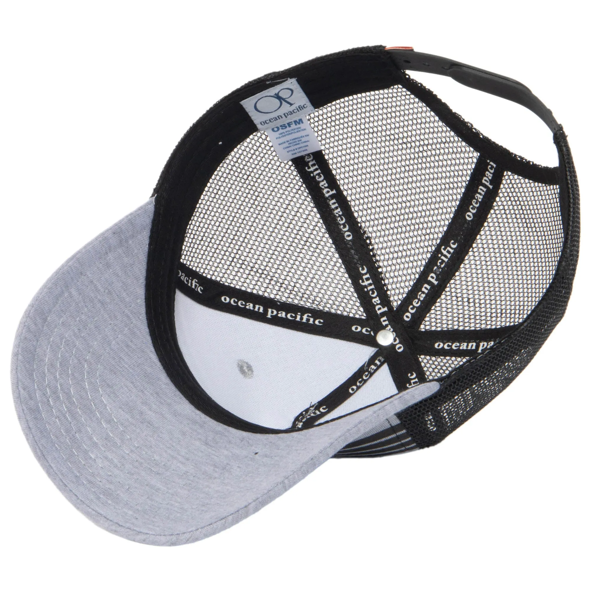 Ocean Pacific - 5 Panel Trucker Hat with Wave Print