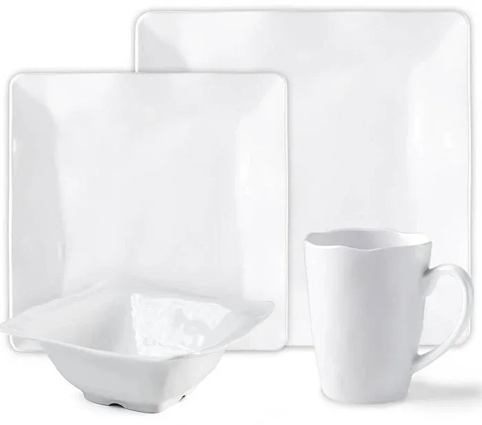 Ocean Swells Square Melamine Dinnerware
